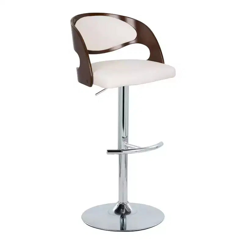 Lot de 2 tabourets de bar réglables pivotants Pino, style Mid-Century Modern - Lumisource