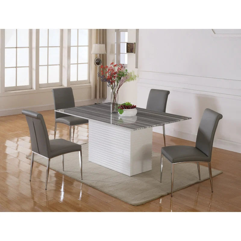 Chaise cantilever rembourrée contemporaine Somette, lot de 4