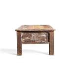 Table basse en bois ancien recyclé fabriquée à la main (Inde)