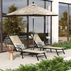 Lot de 2 Chaises Longues de Jardin, Chaises Inclinables Réglables sur 5 Positions avec Tissu Textilène, Transats de Piscine pour Jardin et Balcon