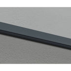 Auvent Sophia gris transparent pour portes et fenêtres de 0,9 m