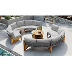 Ensemble de jardin 6 places avec coussins et 1 table basse