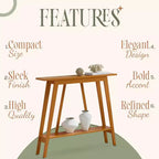 Kings Brand Furniture – Console étroite avec étagère de rangement pour couloir, entrée, vestibule, salon