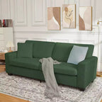 Canapé moderne 3 places de 83 po avec assise profonde, tissu doux, accoudoirs larges, housse de coussin amovible et lavable