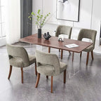 Lot de 4 chaises de salle à manger rembourrées en tissu