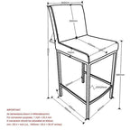 Lot de 2 tabourets de bar contemporains - S.O.