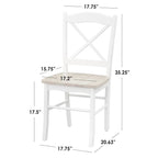 Ensemble de salle à manger 3 pièces avec table à rallonges style cottage rustique