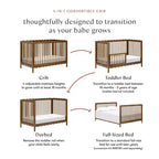 Lit de bébé convertible 4-en-1 Swell de Babyletto avec kit de conversion en lit de tout-petit