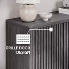 Meuble à chaussures Acekool 46 avec porte cannelée, meuble de rangement 5 niveaux, banc d'entrée rustique pour couloir, 41,5H