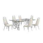 Ensembles de salle à manger avec grande table en verre Meubles de qualité supérieure