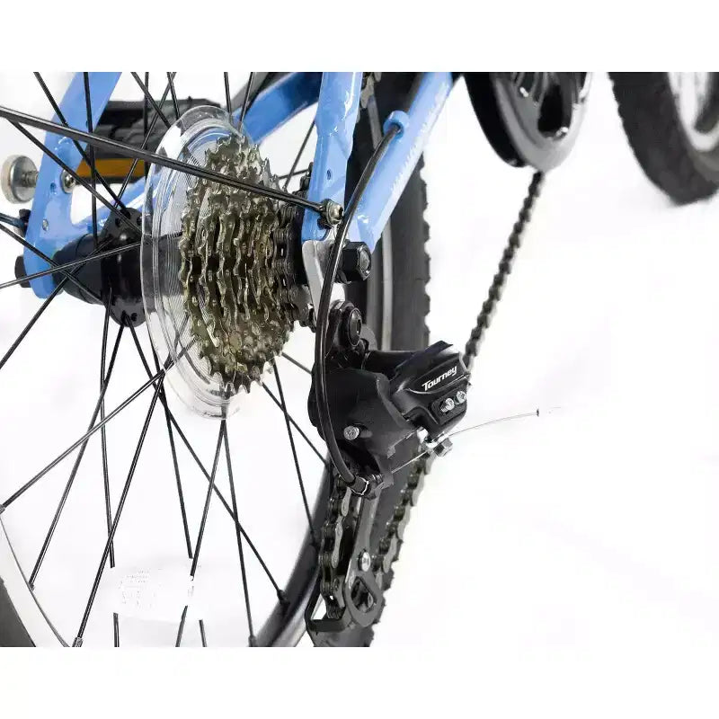 Vélo pliant ZiZZO Via 7 vitesses en aluminium 20 pouces - Bleu ciel