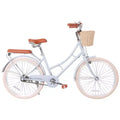 Vélo de ville NAYSAYE pour femme avec panier avant et cadre robuste pour des trajets urbains confortables, bleu, 63.98*24.53*38.82