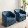 Lot de 2 fauteuils crapauds modernes rembourrés Cuenca avec base pivotante