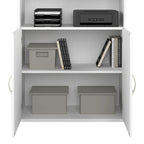 Bibliothèque haute à 5 étagères avec portes