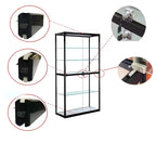 Vitrine rectangulaire contemporaine en verre noir