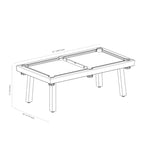 Table de billard Norwalk 2,13 m en ardoise, intérieure/extérieure, ensemble de salle à manger 6 places avec 4 bancs et accessoires, finition blanche