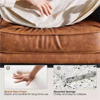 Yaheetech Lot de 2 fauteuils de salon rétro rembourrés avec accoudoirs en métal, coussin d'assise et de dossier amovible