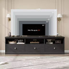 Meuble TV Mid-Century Modern de 178 cm avec tiroir de rangement et étagères ouvertes