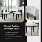 Ensemble de salle à manger 5 pièces Roundhill Furniture Edo, table ronde à tréteaux et 4 chaises rembourrées