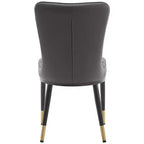 Bekrvio Lot de 6 chaises de salle à manger, modernes, rembourrées, en similicuir, avec haut dossier, pieds en métal, chaises de cuisine sans accoudoirs pour salon et salle à manger