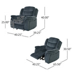 Fauteuil inclinable et relax glissant en acier Hawthorne par Christopher Knight Home