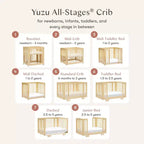 Lit de bébé convertible 8-en-1 Yuzu de Babyletto avec kits de conversion toutes étapes