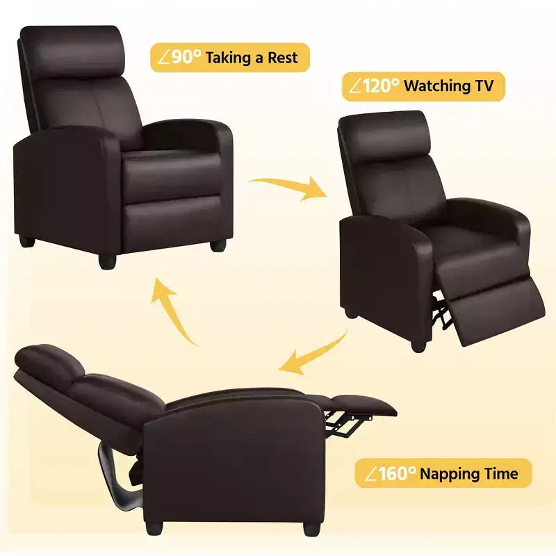 Yaheetech Lot de 2 Canapés Inclinables Modernes en Cuir PU pour Salon, Chambre