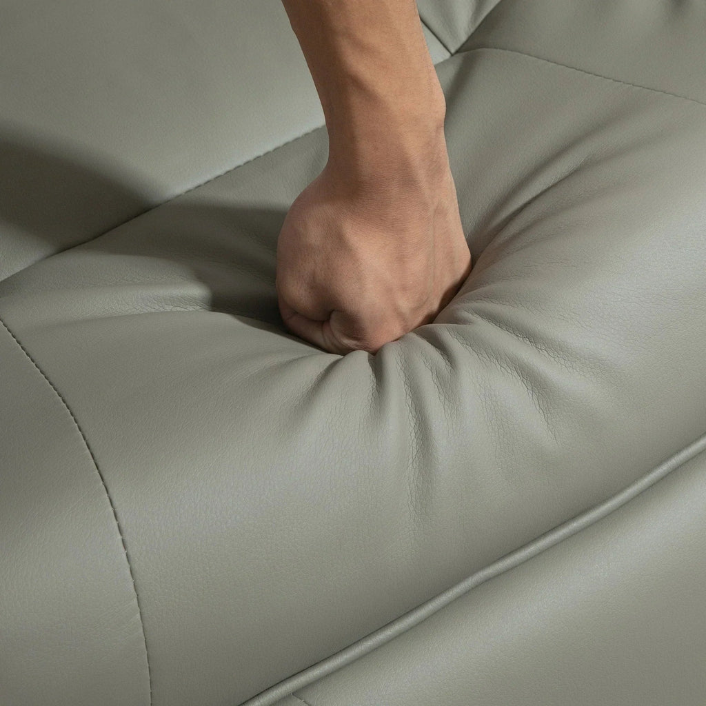 Fauteuil inclinable HomCom en similicuir avec base pivotante manuelle réglable et repose-pieds confortable et relaxant