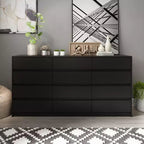 Commode Famapy moderne à 12 tiroirs, élégante.