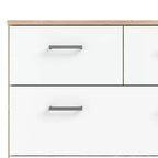 Tvilum, Commode double à 8 tiroirs chêne structure/blanc