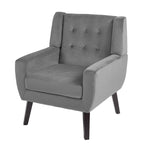 Lot de 2 fauteuils d'appoint en velours pour salon