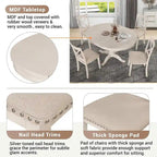Table à manger ronde extensible 4 places de 42 à 54 po pour ferme