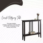 Console étroite avec étagères pour entrée, couloir ou salon