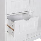 Meuble de rangement sur pied pour salle de bain VEIKOUS avec 4 tiroirs