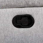 Causeuse inclinable manuelle recouverte d'un tissu façon toile de jute