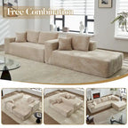 Canapé méridienne moderne rembourré avec coussins pour salon