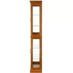 Vitrine, meuble vitrine avec 6 étagères réglables et portes en verre trempé, meuble haut pour salon, chambre à coucher