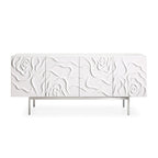 Buffet moderne blanc laqué avec portes à fermeture douce
