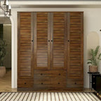 Armoire-penderie autoportante 59 po de large, grand format, blanche