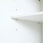 Armoire de cuisine autoportante haute Whisen 71, grand buffet de rangement pour salle à manger avec 4 portes pliantes, étagères et casiers à vin