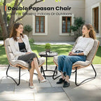 Fauteuil Papasan en rotin PE avec coussin pour intérieur et extérieur