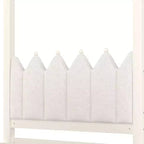 Lit plateforme double/grand format avec lit gigogne, lit à baldaquin en bois de princesse avec 3 tiroirs, lit de rangement avec tête de lit capitonnée pour chambre à coucher