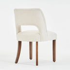 Lot de 4 chaises de salle à manger rembourrées en tissu