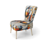 Fauteuil d'appoint rembourré et fauteuil moderne du milieu du siècle Designart Colorful Mid Century Abstract Fusion I