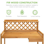 Table de rempotage de jardin en bois pour extérieur Best Choice Products, établi avec tiroir et étagère ouverte