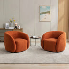 Lot de 2 fauteuils d'appoint pivotants à 360° SEYNAR Modern Glam Rembourrés