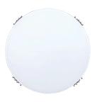 Table basse ronde en verre trempé à 3 niveaux avec plateau rotatif à 360 degrés
