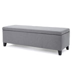 Banc de rangement rembourré moderne pour entrée de salon