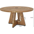 Table à manger ronde de 120 cm pour 4 personnes