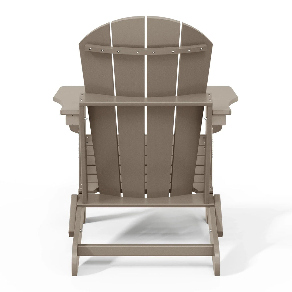 Chaise Adirondack pliante d'extérieur tout temps Polytrends Laguna résistante à la décoloration pour patio